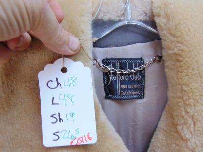 CZ16	1940-50's	 Vintage Gray  Rayon/wool Gabardine w/ Mouton collar Coat heavy weight Full length chest 48 inches	$150 - Image 4