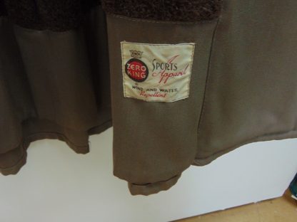 CZ19	1930-40-50's	Vintage Brown Rayon/wool Gabardine w/ Mouton collar Coat heavy weight  Full length chest 47 inches	$150 - Image 7