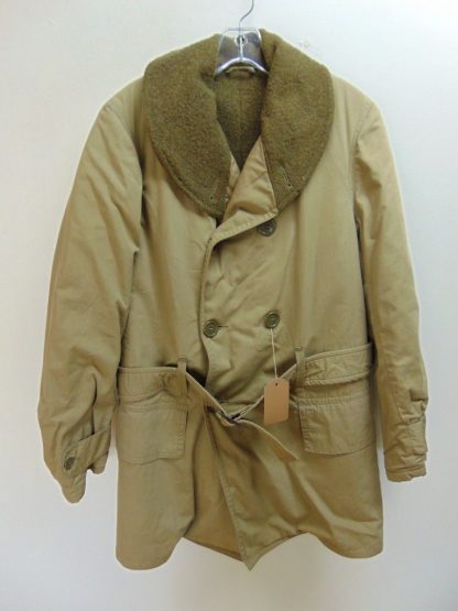 CZ4	1940's	1942 (38) heavy weight wool Vintage Mackinaw ARMY Jeep Coat w/belt chest 42 inches first generation?	$200