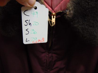CcML18	1950-60's	 Vintage Two Tone Burgandy/Gray Belted mid/heavy weight  Coat chest 49 inches	$90 - Image 4