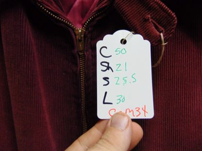 CcML33	1950-60's	 Vintage Windward Burgandy Corduroy w/quilted satin liner Car Coat chest 50 inches	$100 - Image 5