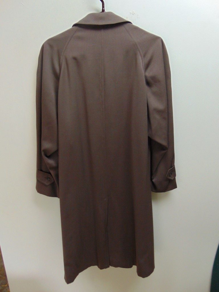 CcML53 1950-60's Vintage Rayon/Wool Gabardine Full length Coat chest 46inches $80 needs some cleaning - Image 4