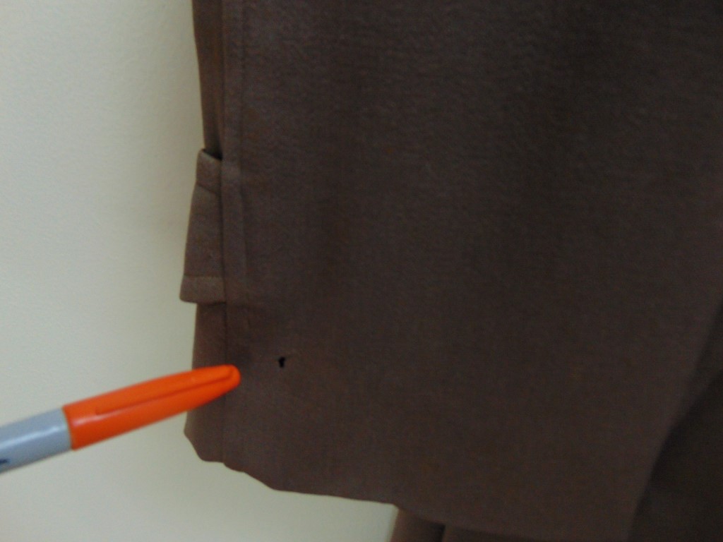 CcML53 1950-60's Vintage Rayon/Wool Gabardine Full length Coat chest 46inches $80 needs some cleaning - Image 3