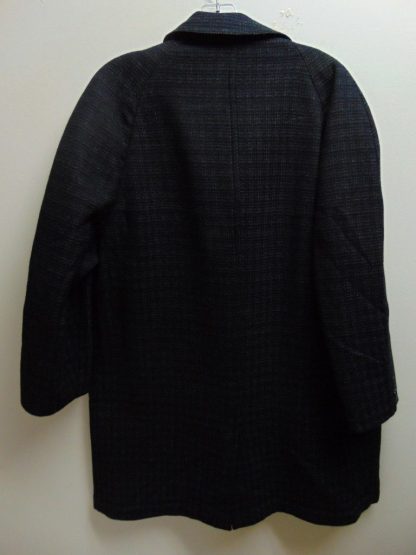 CcS10	1950-60's 	Vintage Black shadow print heavy weight wool Car Coat chest 45 inches	$70 - Image 3