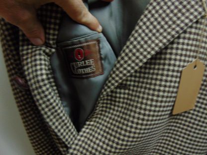 CcS13	1940-50's	 Vintage Curlee Brown Check heavy weight wool Full length Coat chest 44 inches	$100 - Image 5
