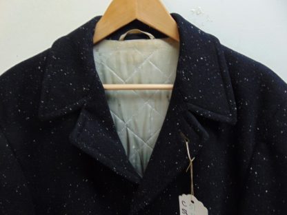 CcX4	1950-60's	 Vintage Black Snowflake with Satin quilted liner heavy weight wool Car Coat chest 51inches	$350 - Image 2
