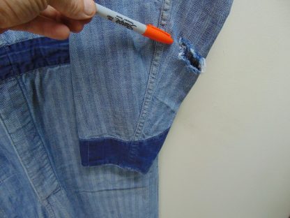 bs19	1950-70's	Tops two tone Vintage Coveralls Denim Waist Size  37 inches (40)	$100 - Image 6