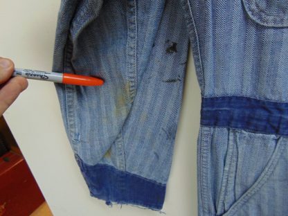 bs19	1950-70's	Tops two tone Vintage Coveralls Denim Waist Size  37 inches (40)	$100 - Image 5