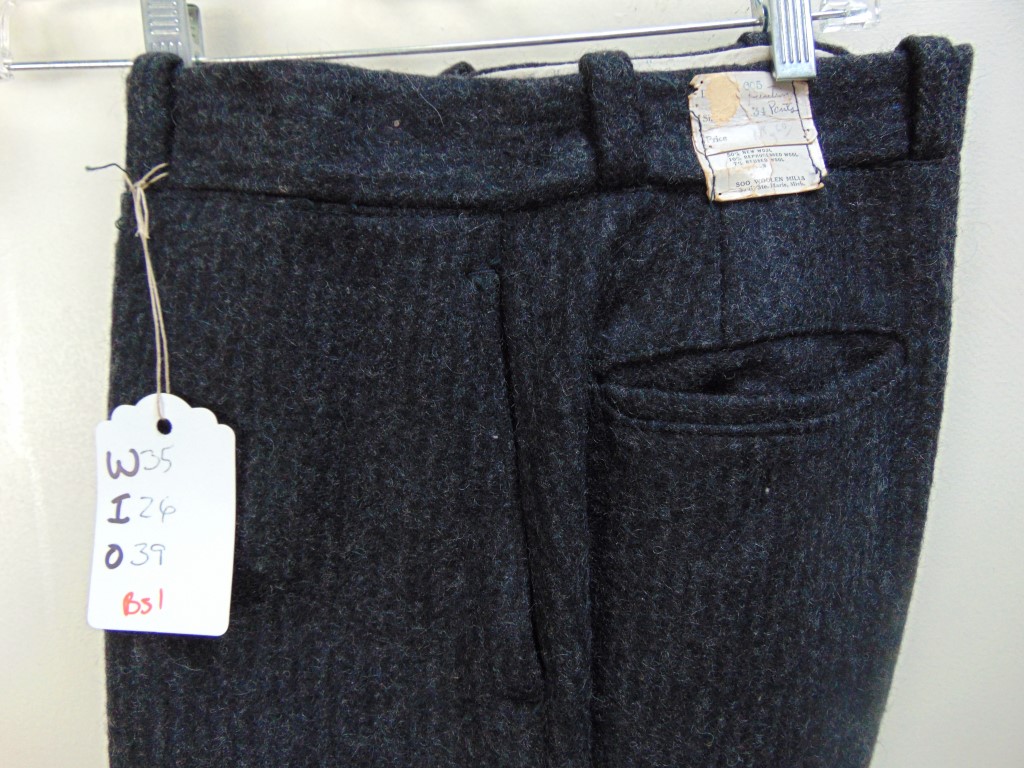 bs1 1920-60's? Vintage DEADSTOCK Wool Riding Pants Lace up Waist Size 35inches $40 - Image 2