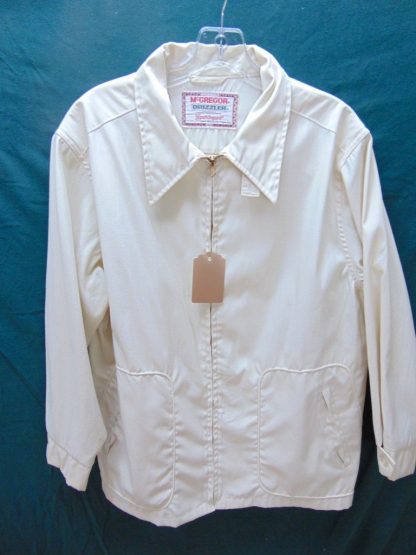 cL12	1950-60's 	Vintage McGregor Drizzler (46) White light weight Jacket Chest 48 inches	$50