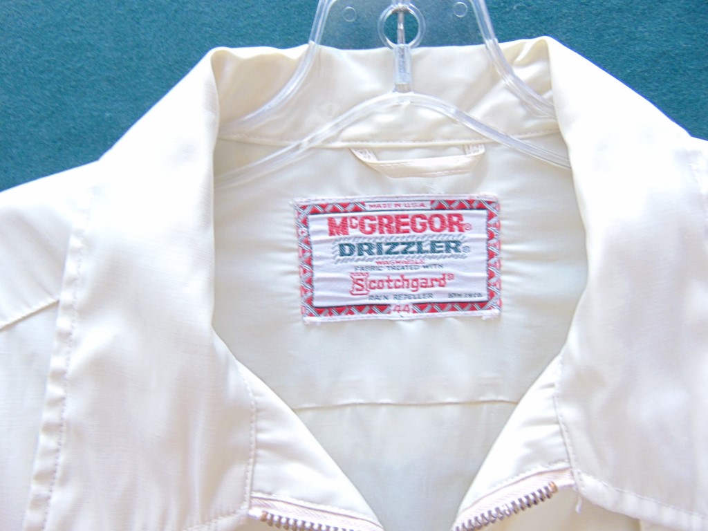 cM29 1950-60's McGregor White Drizzler light weight Vintage Jacket Chest 47 inches $60 - Image 4