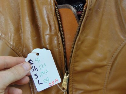 cS19	1970's	Vintage Brooks Motorcycle mid/heavy weight Leather Jacket Chest 41 inches Talon Zippers and Zip out liner	$150 - Image 4