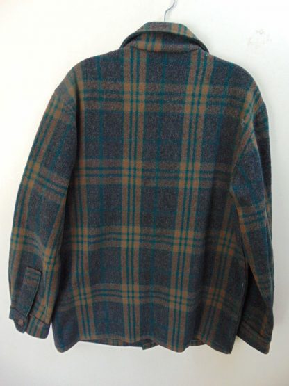 cS23	1950's	Vintage Blue Green Plaid heavy weight Wool Jacket Chest 43 inches	$80 - Image 2