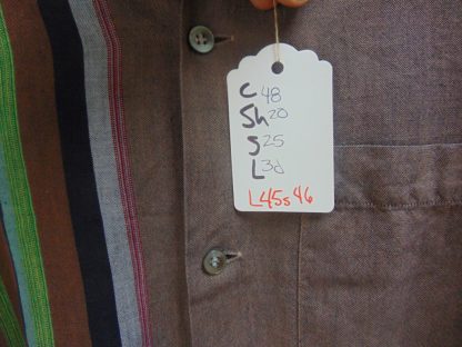 l45s46	1950-60's	  Arrow Cotton Blend Border Print vintage shirt L	$40 - Image 5