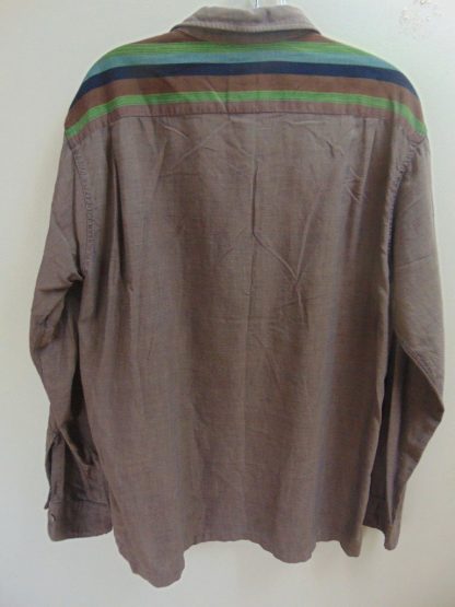 l45s46	1950-60's	  Arrow Cotton Blend Border Print vintage shirt L	$40 - Image 4