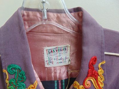l45s96	1940-50's 	Vintage Las Vegas RAYON  Gabardine/ Cotton body vintage shirt S	$120 - Image 7