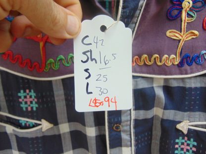 l45s96	1940-50's 	Vintage Las Vegas RAYON  Gabardine/ Cotton body vintage shirt S	$120 - Image 6