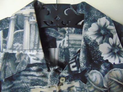 l7s17	1970's	Vintage D'Viala signed Roman columns poly or nylon Shirt XL	$40 - Image 2