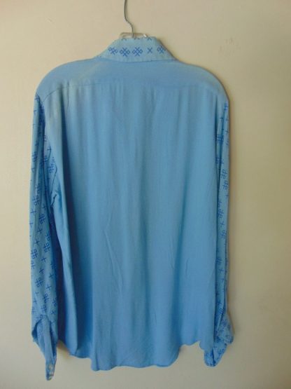l7s21	1970's	Rayon/ Acetate 75/25% blend Silky Play poly or nylon vintage shirt L	$30 - Image 4