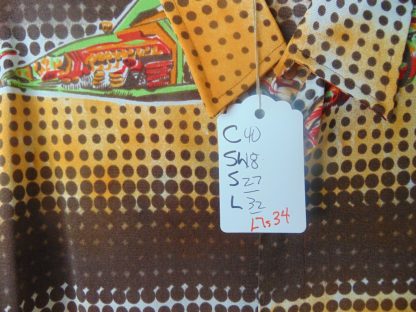 l7s34	1970's	Hukapoo Outer Space Sci Fi poly or nylon vintage shirt L	$90 - Image 4