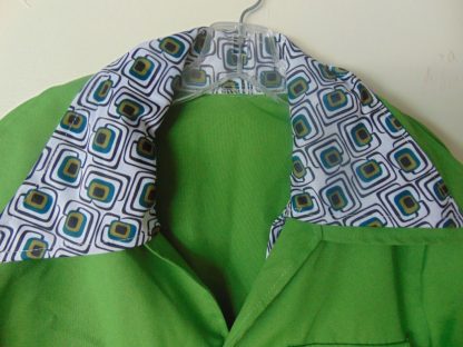 l7s48	1970's	Lime Green Costume? poly or nylon vintage shirt L	$40 - Image 2