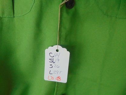 l7s48	1970's	Lime Green Costume? poly or nylon vintage shirt L	$40 - Image 4