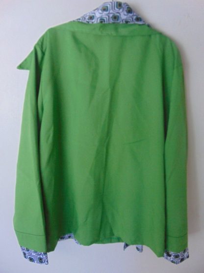 l7s48	1970's	Lime Green Costume? poly or nylon vintage shirt L	$40 - Image 3