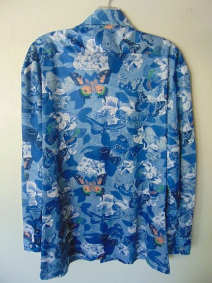 l7s8	1970's	Butterfly like chromatic photo poly or nylon vintage shirt XL	 $40 - Image 3