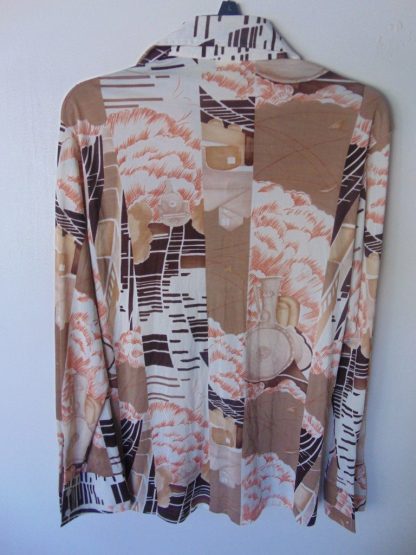 l7s96	1970's	Vintage Steam Engine Train/Locomotors poly or nylon Shirt M	$40 - Image 3