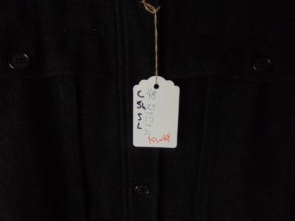lsw64	1930's-50's	Vintage Black 2 pocket thick wool old Shirt L	$40 - Image 4