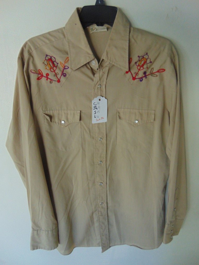 lws31 1970’s Vintage Kensington Rockabilly Embroidered Western Shirt L ...