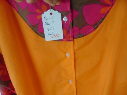 lws55	1970's	Vintage SUPER FASHIONABLE Orange Western Shirt S	$40 - Image 4