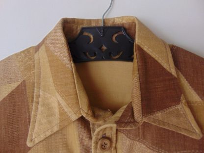 lws8	1960's	Vintage Thick Brown denim patch look Western Shirt XL	$30 - Image 2