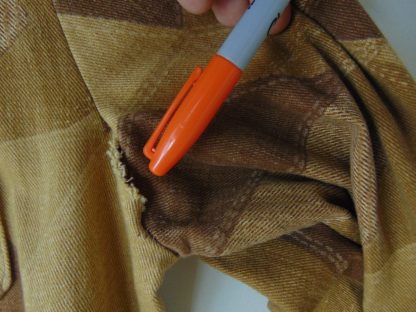 lws8	1960's	Vintage Thick Brown denim patch look Western Shirt XL	$30 - Image 3