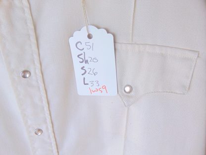 lws9	1970's	Vintage White Formal Western Shirt XL	$30 - Image 4