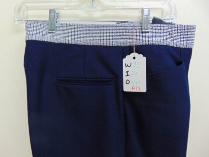 p19	1970's	Polyester Two tone Blue light weight Vintage Slacks W33	$30 - Image 2