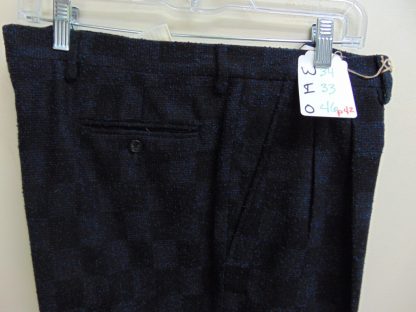 p42	Made in Italy Black shadow design 50s reproduction mid weight Vintage Slacks W34	$30 - Image 2
