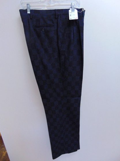p42	Made in Italy Black shadow design 50s reproduction mid weight Vintage Slacks W34	$30