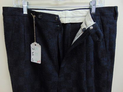 p42	Made in Italy Black shadow design 50s reproduction mid weight Vintage Slacks W34	$30 - Image 3