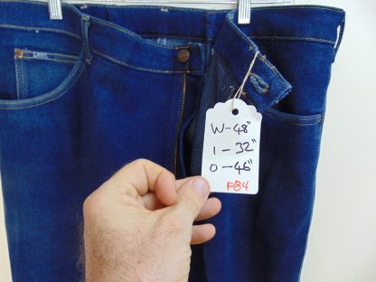 p84	1960-70's 	Vintage Lee Made into bell bottom Hippy mid weight jeans W48	$40 - Image 2