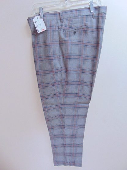 p86	1970's	Vintage Polyester mid weight Gray plaid slacks W40	$30 - Image 2