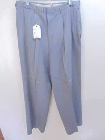 pb100	1940-50's	 Vintage Gray Rayon drop loop mid weight slacks W32	$70 - Image 4