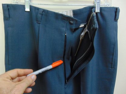pb123	1940-50's	Gray Drop loop/Hollywood waist light/mid weight Vintage Slacks W36	$120 - Image 3