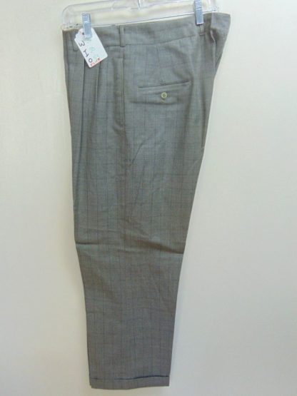 pb128	1940-50's	 Vintage Gray w/black button fly mid weight slacks W36	$90 - Image 2