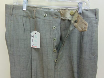 pb128	1940-50's	 Vintage Gray w/black button fly mid weight slacks W36	$90 - Image 5