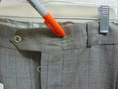 pb128	1940-50's	 Vintage Gray w/black button fly mid weight slacks W36	$90 - Image 4