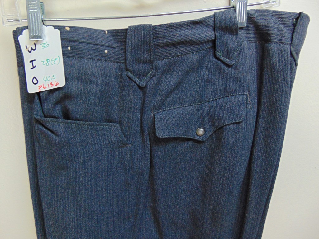 pb136 1940-50's unusual Gray Western Gabardine mid weight Vintage Slacks W36 $90