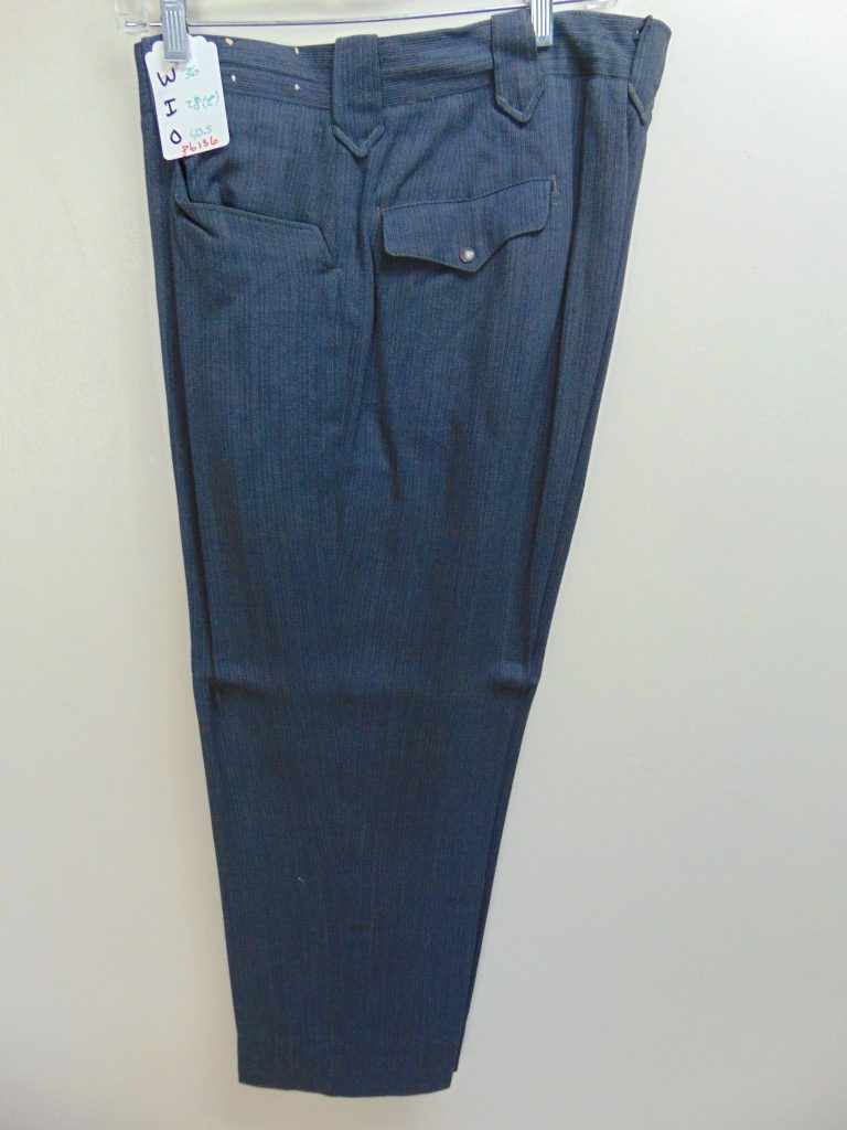pb136 1940-50's unusual Gray Western Gabardine mid weight Vintage Slacks W36 $90 - Image 2