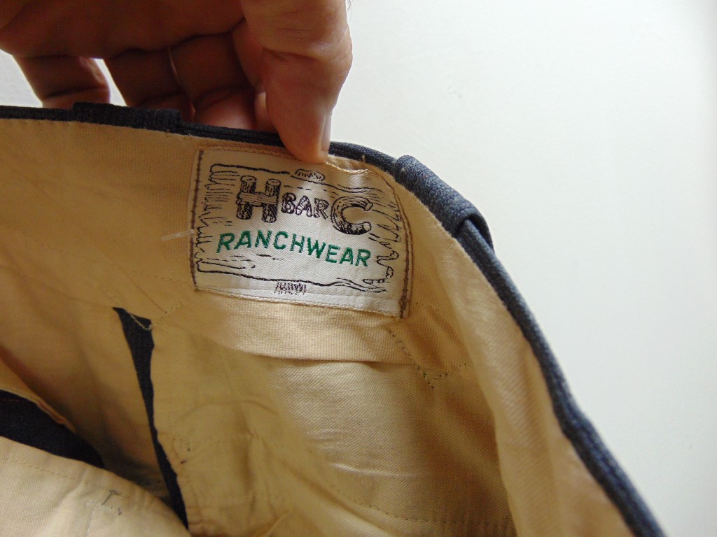 pb136 1940-50's unusual Gray Western Gabardine mid weight Vintage Slacks W36 $90 - Image 5