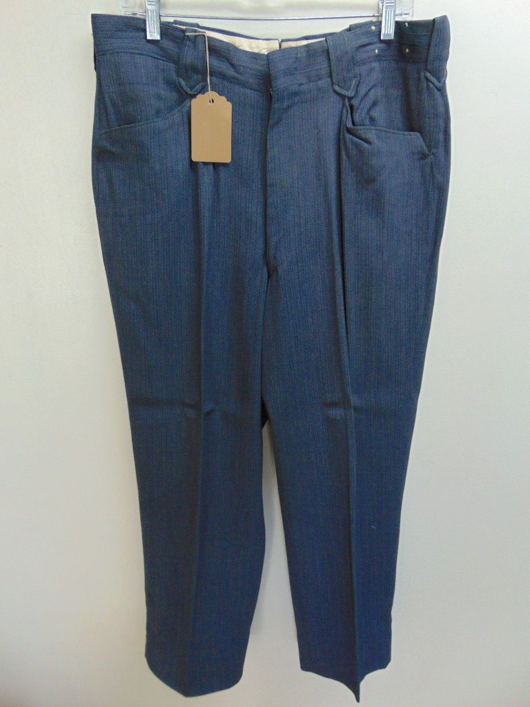 pb136 1940-50's unusual Gray Western Gabardine mid weight Vintage Slacks W36 $90 - Image 4